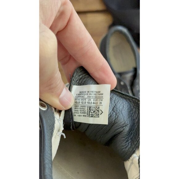 Converse John Varvatos Laceless Low Top Sneakers Mens 10.5 Us Black Slip On - Picture 15 of 16